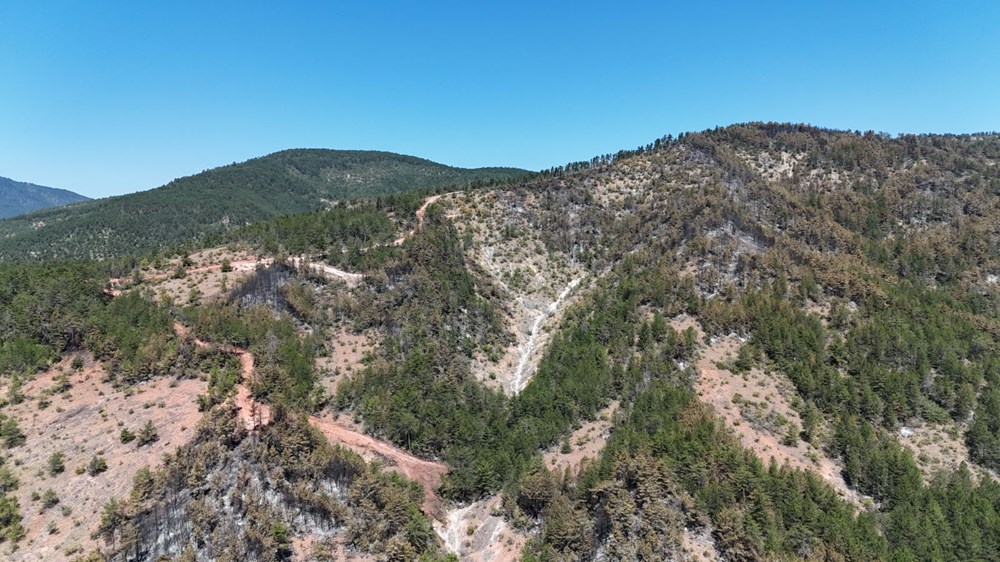 Tam 54 saat sürdü! Karabük'te yanan alanlar havadan görüntülendi - 8