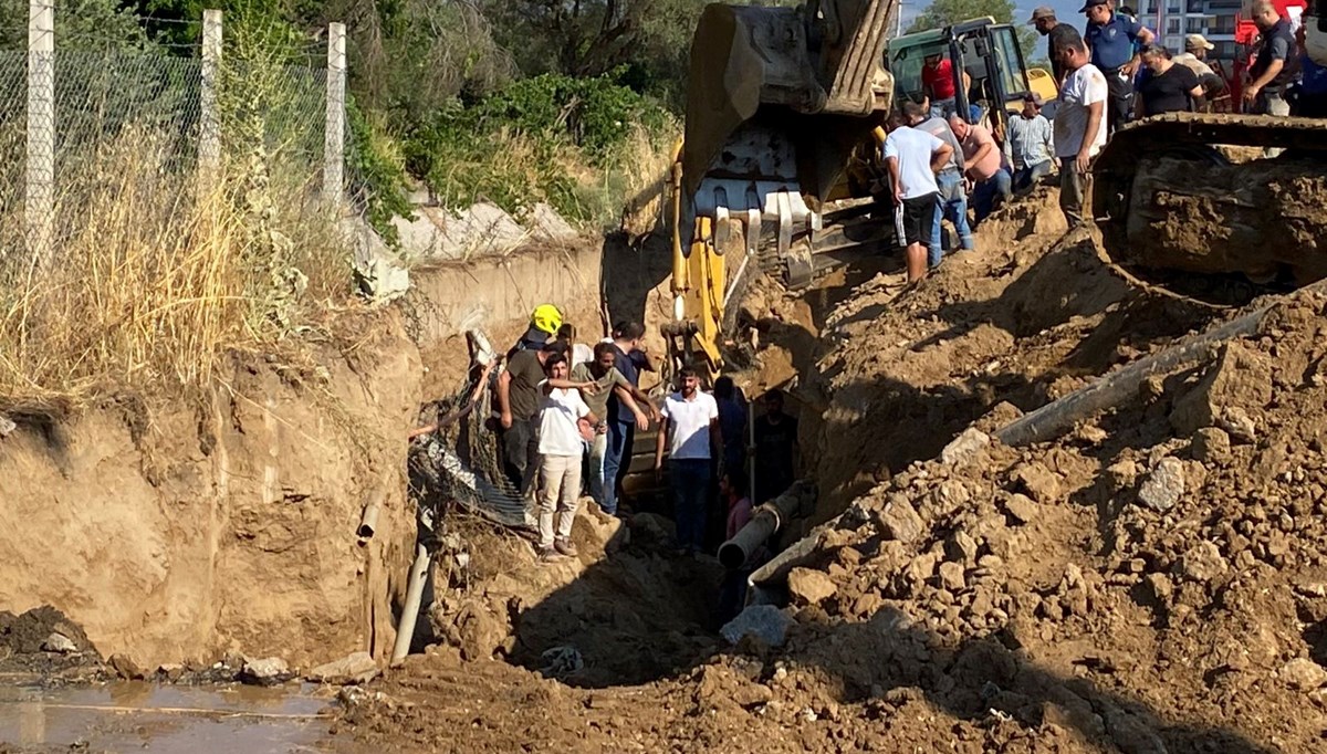 Aydın'da kanal çalışmasında göçük: 1 ölü, 2 kişiyi kurtarma çalışmaları sürüyor