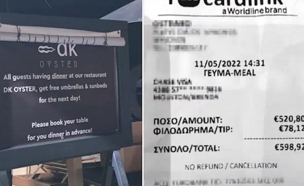 İki içecek ve bir yengeç bacağına 600 euro hesap ödeyen turistler restorana dava açtı - 5