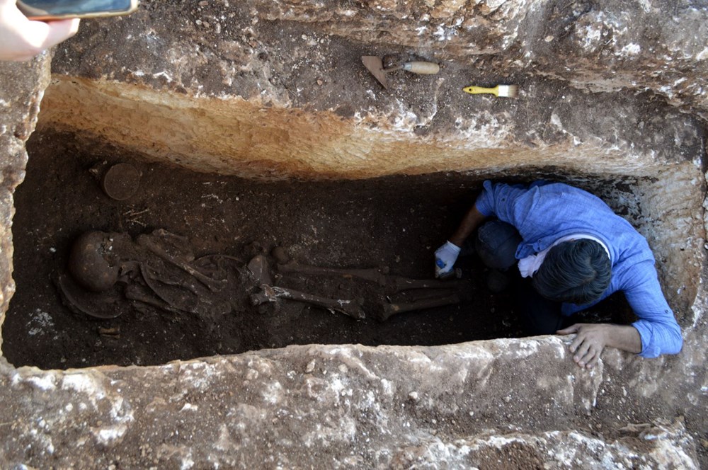 Perre Antik Kenti'nde 1500 yıllık insan iskeleti bulundu - 7