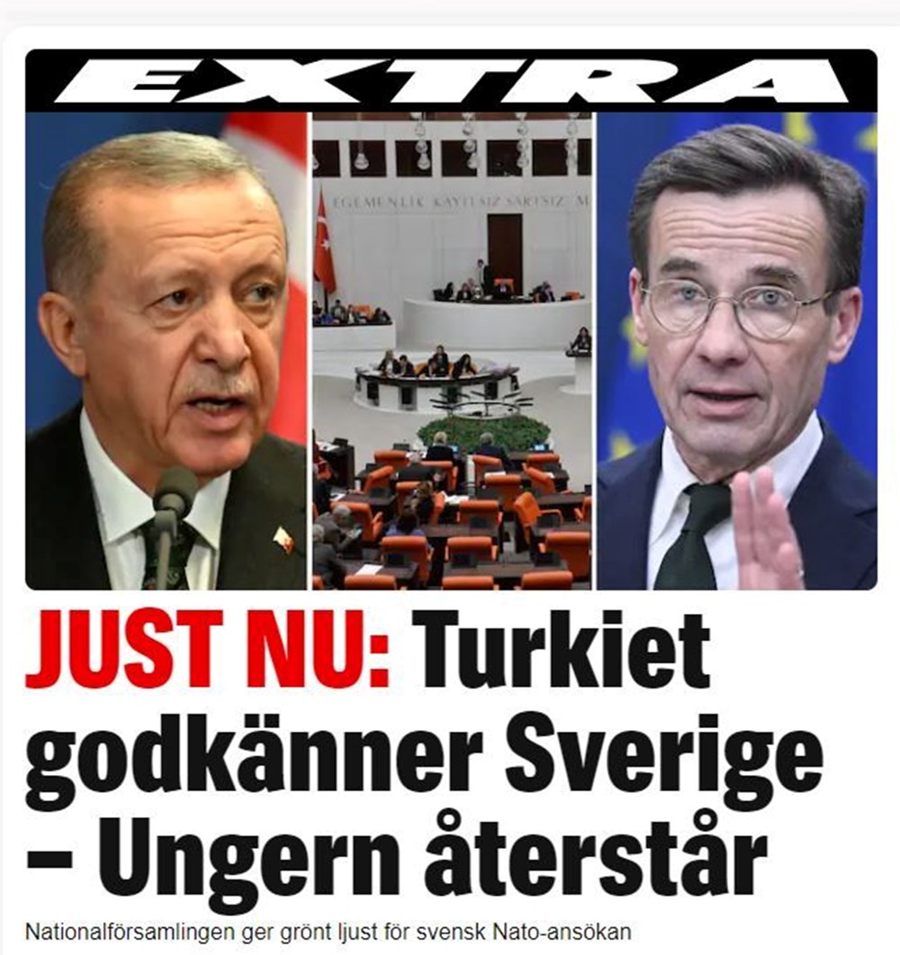 TBMM'nin İsveç'in NATO üyeliğine onayı dünya basınında - 2