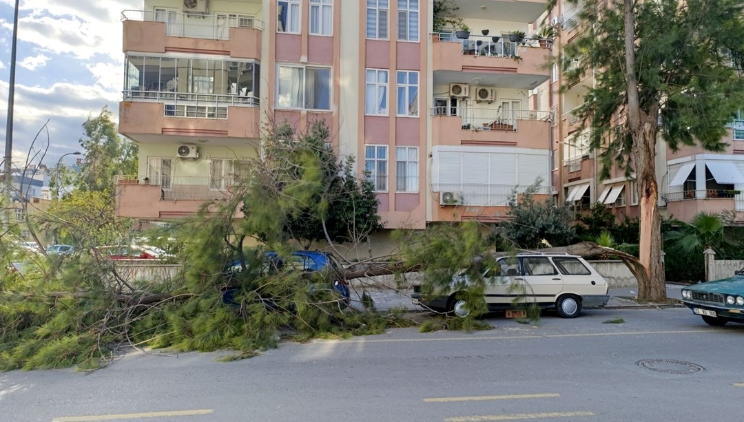 Araçlar zarar gördü, camlar kırıldı: Sabah saatlerinde şiddetli fırtına