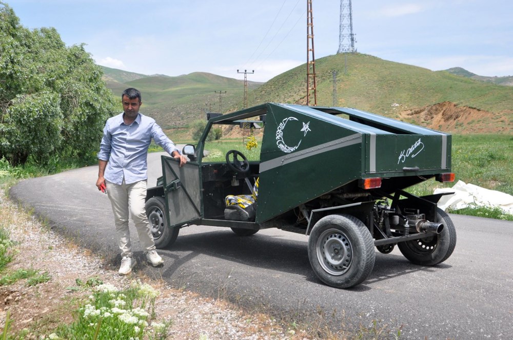 Yüksekovalı çoban 20 litre benzinle 150 kilometre giden ‘Hummer’ tarzı araba yaptı - 11