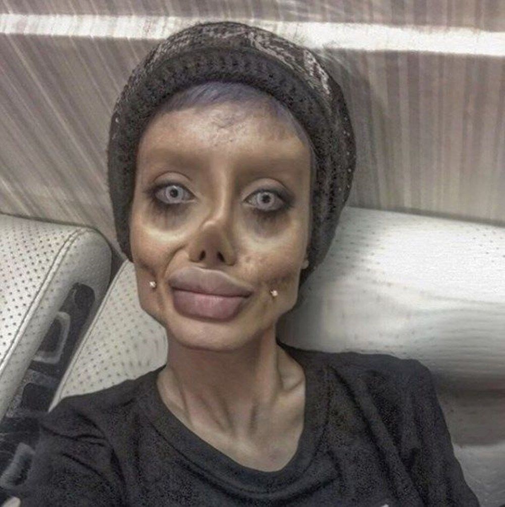 Zombi Angelina gerçek yüzünü paylaştı: Hiç estetik yaptırmadım - 2