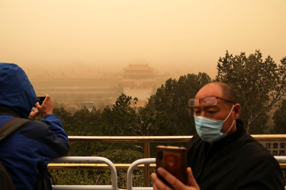 Çin’in başkenti Pekin’de son 10 yılın en büyük kum fırtınası - 15