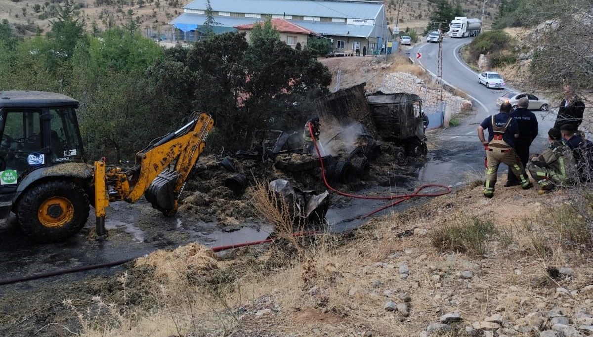 Aynı tırda peş peşe yangın