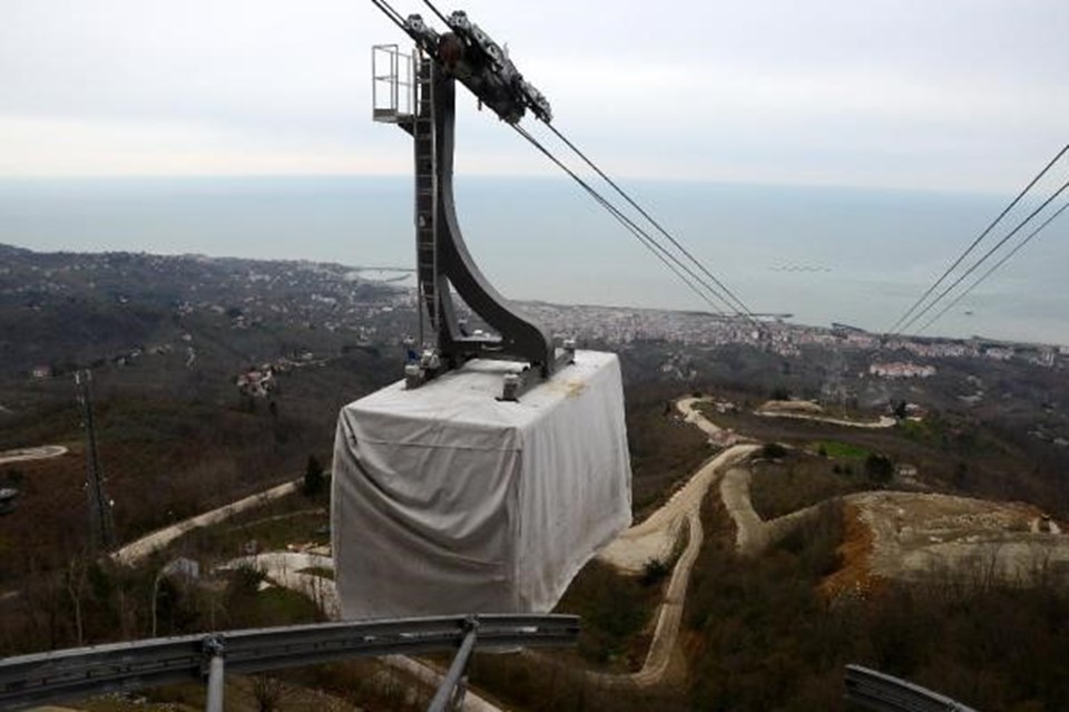 Karadeniz’de en uzun teleferik projesi deneme seferlerine başladı - 1