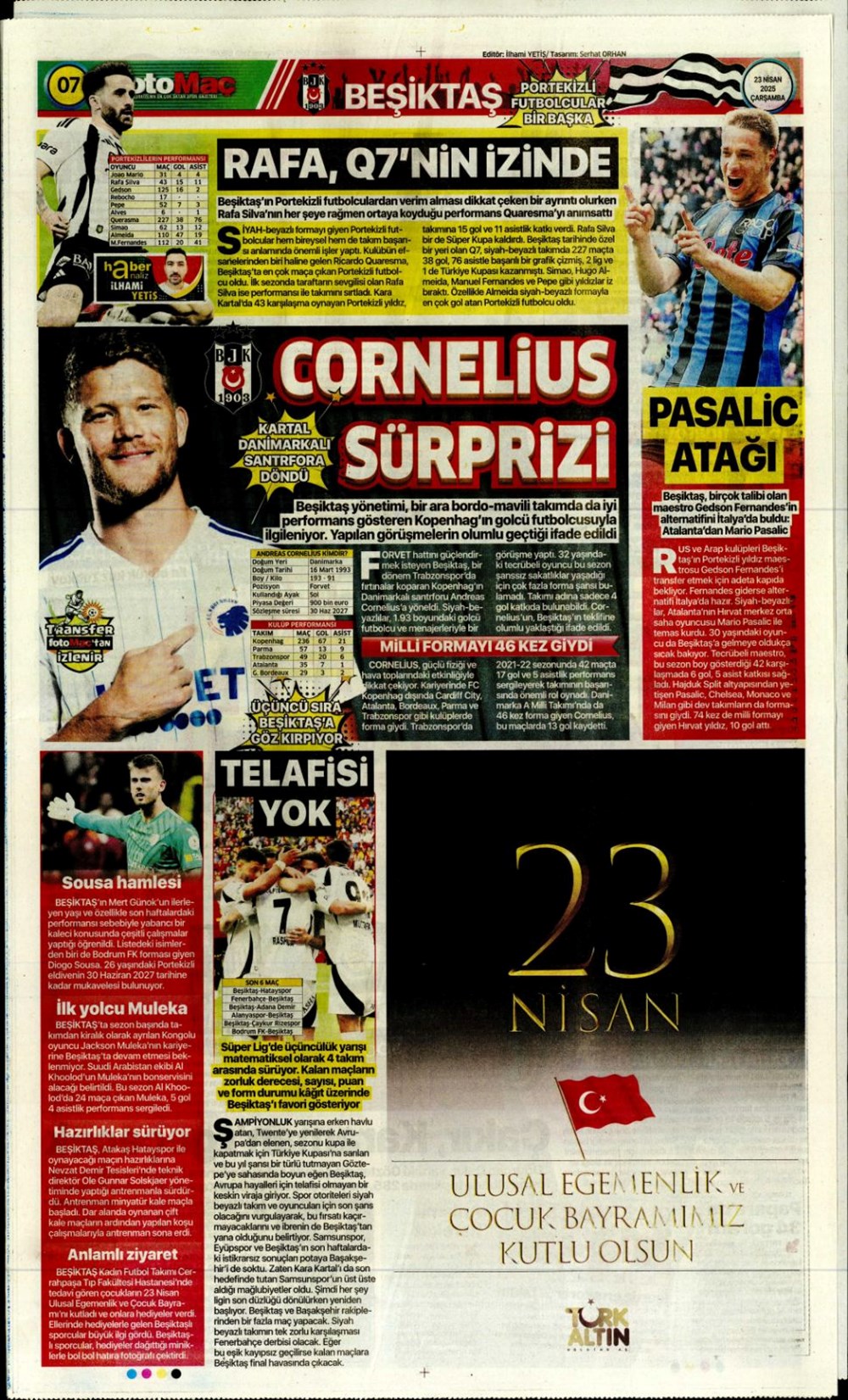 "Aslan finale kükredi" (23 Nisan 2025 spor manşetleri) - 17