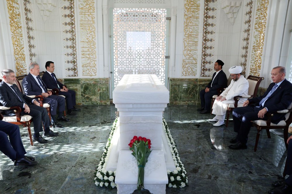 Cumhurbaşkanı Erdoğan Şanghay İşbirliği Örgütü Zirvesi için Özbekistan'da - 9