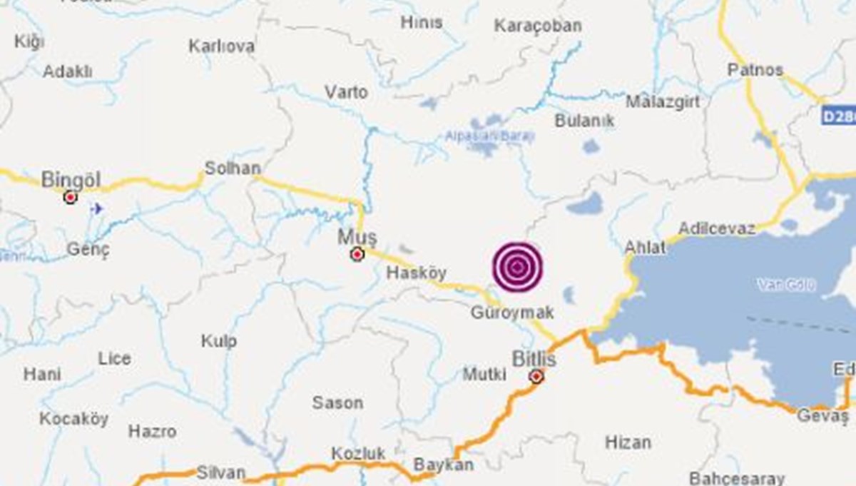 SON DAKİKA: Muş'ta 4,2 büyüklüğünde deprem
