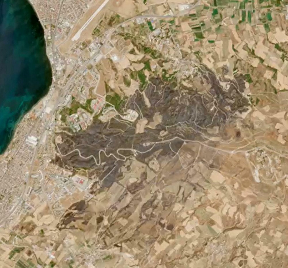 Çanakkale orman yangını: İki büyük felaketin zararı uydudan görüntülendi - 4