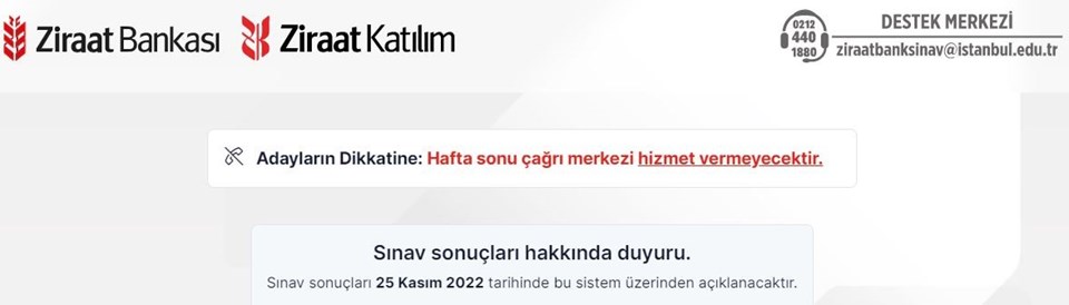 Ziraat Bankası personel alımı sınav sonuçları açıklandı: Sınav sonuç sorgulama ekranı (Ziraatbank.istanbul.edu.tr) - 1