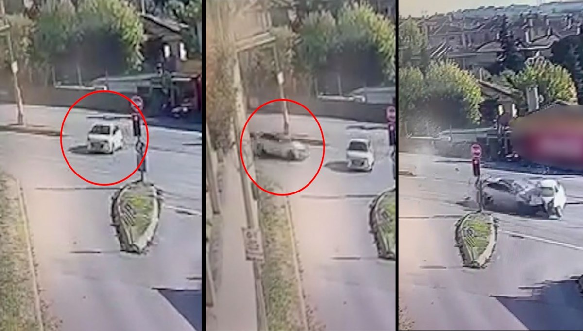 Baba ile 8 yaşındaki oğlunun öldüğü kaza kamerada