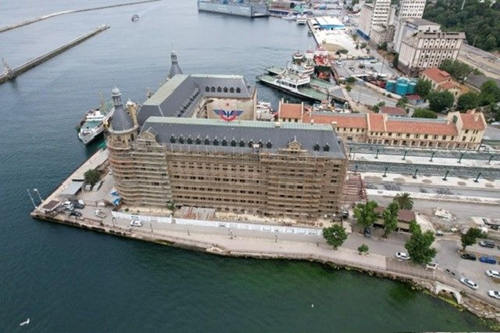 Binayı saran örtü kalktı, restorasyonun sürdüğü Haydarpaşa Garı uzun süre sonra ilk kez görüntülendi - 6