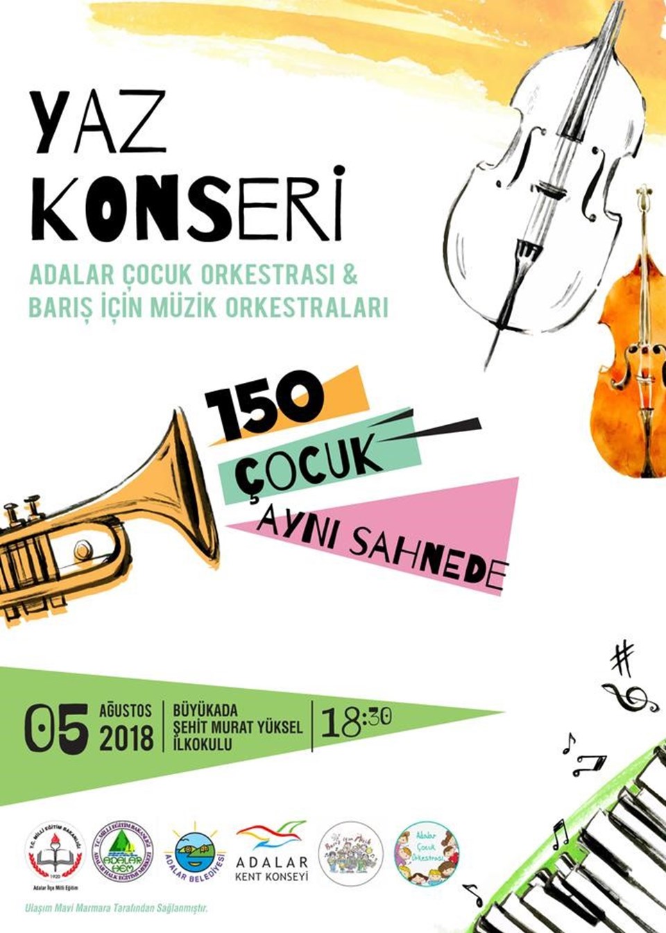 Adalar orkestrası 2017 Eylül ayında 65 çocuğa ulaştı