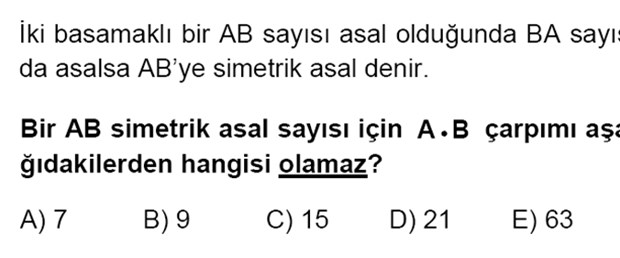 Bu sorunun iki doğru cevabı var