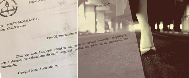'Müdürden öğretmenlere topuklu yasağı' iddiasına soruşturma 'Müdürden öğretmenlere topuklu yasağı' iddiasına soruşturma