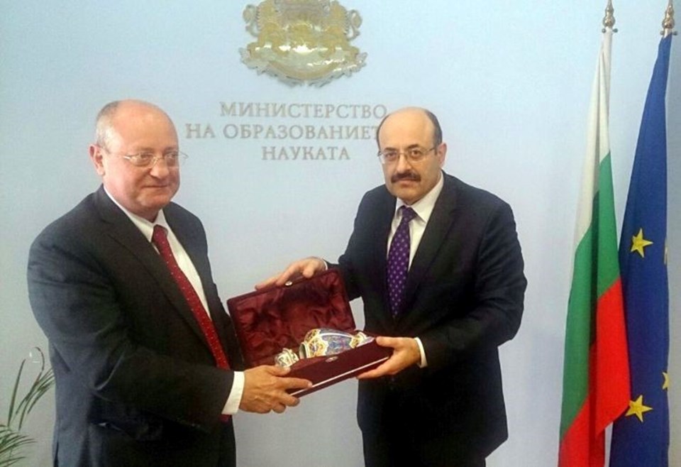 Bulgaristan Eğitim ve Bilim Bakanı Todor Tanev ile Yekta Saraç