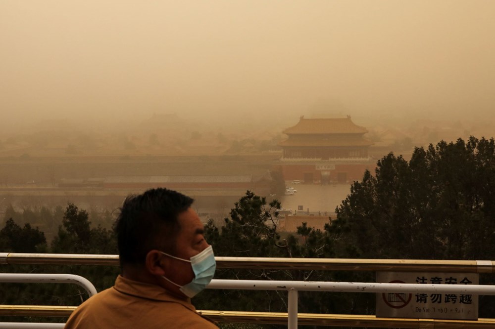 Çin’in başkenti Pekin’de son 10 yılın en büyük kum fırtınası - 9