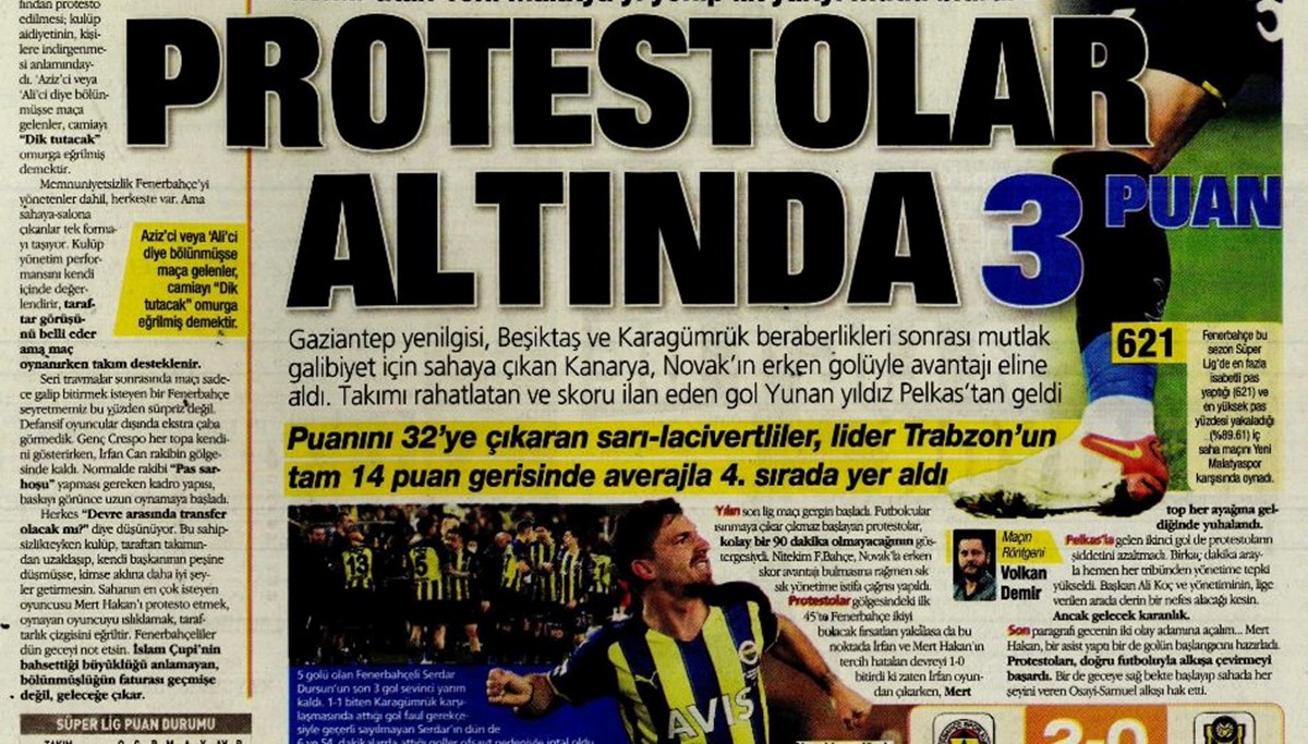 Günün spor manşetleri (27 Aralık 2021)