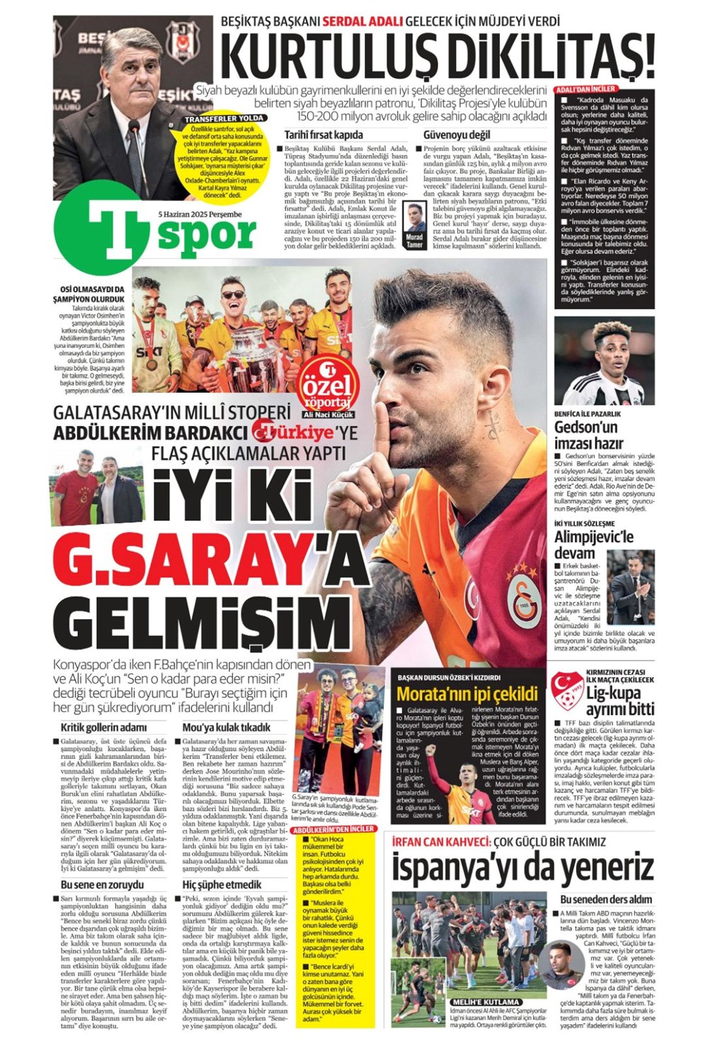 Transferin gündemi Sane (5 Haziran 2025 spor manşetleri) - 17