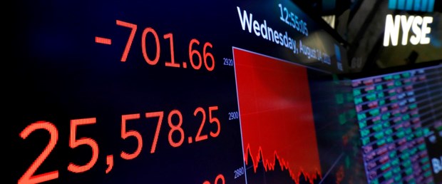 ABD piyasalarında sert düşüş Dow Jones 700 puandan fazla düştü