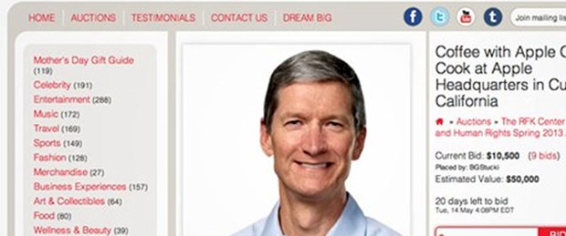 Apple CEO’suyla kahve en az 175 bin dolar