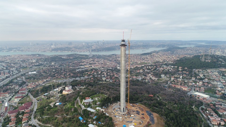 kuçuk çamlıca televizyon kulesi, çamlıca, uskudar, buyuk çamlıca tepesi, anten