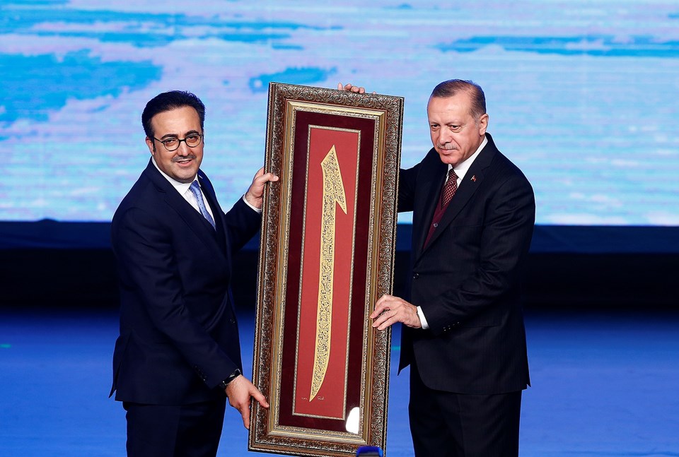 THY Yönetim Kurulu ve İcra Komitesi Başkanı İlker Aycı ve Cumhurbaşkanı Recep Tayyip Erdoğan