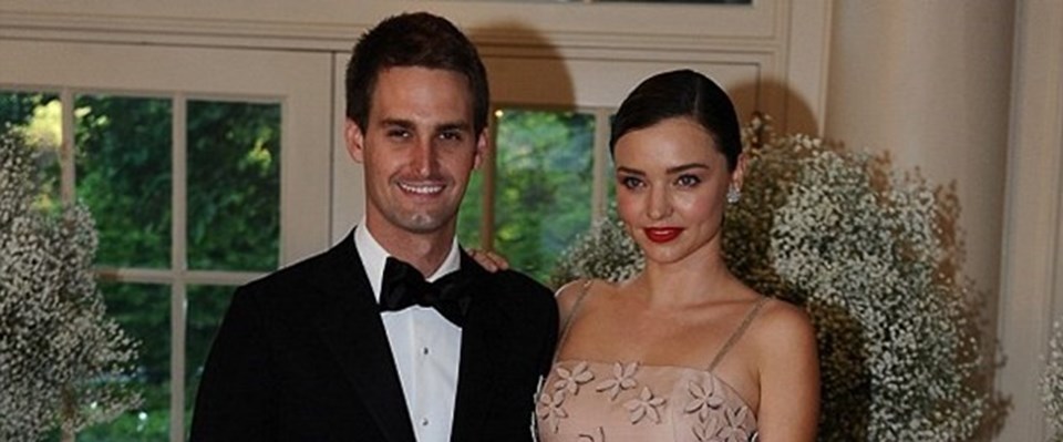 Evan Spiegel ve Miranda Kerr