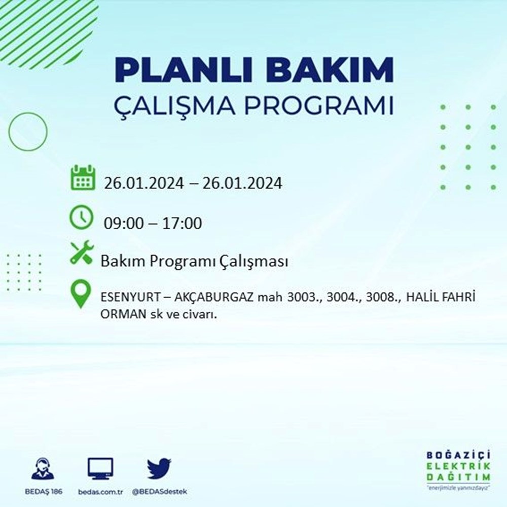 İstanbul'un 17 ilçesinde elektrik kesintisi (Avcılar, Bağcılar, Bayrampaşa...): Elektrikler ne zaman gelecek? - 13