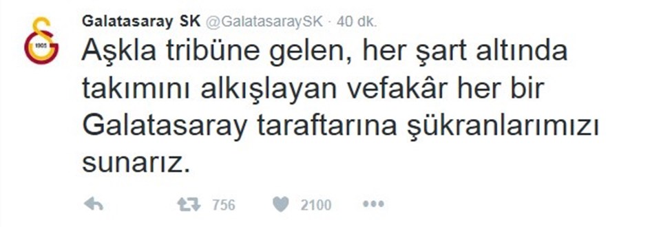 Galatasaray'dan manidar tweet! - 1