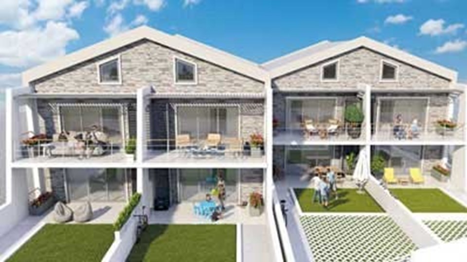 Projede 2+1 loft ve 2+1 bahçeli seçenekler var.