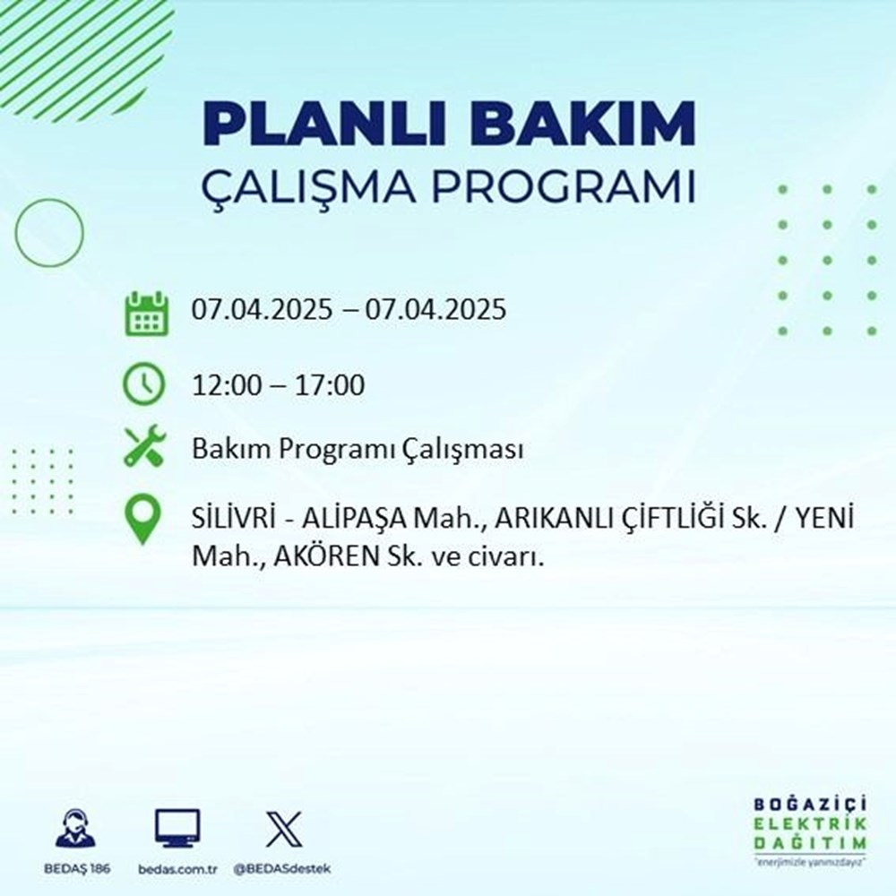 İstanbul'un 21 ilçesinde elektrik kesintisi: Elektrikler ne vakit gelecek? 9 saat sürecek (7 Nisan BEDAŞ kesinti programı) 111 enLSKqH9tU63C4Ukd2fPBQ