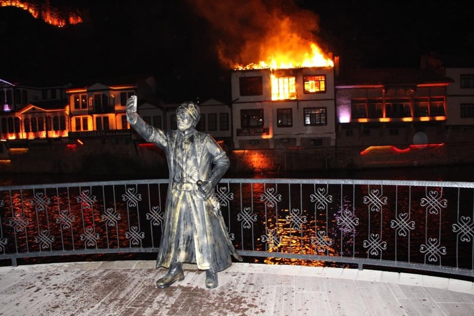 Amasya'da tarihi konakta yangın - 2