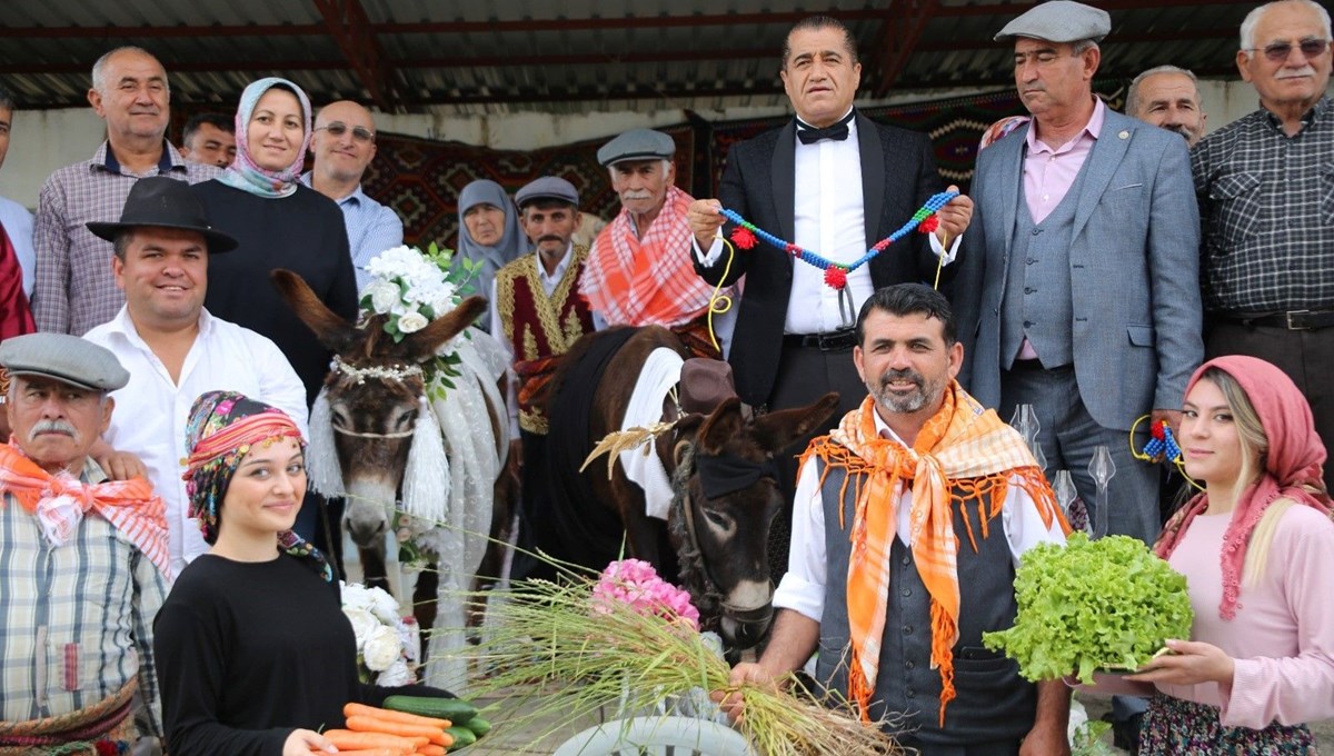 Antalya'da ilginç olay: Nesli tükenme tehlikesi olan eşeklere sembolik nikah töreni yapıldı