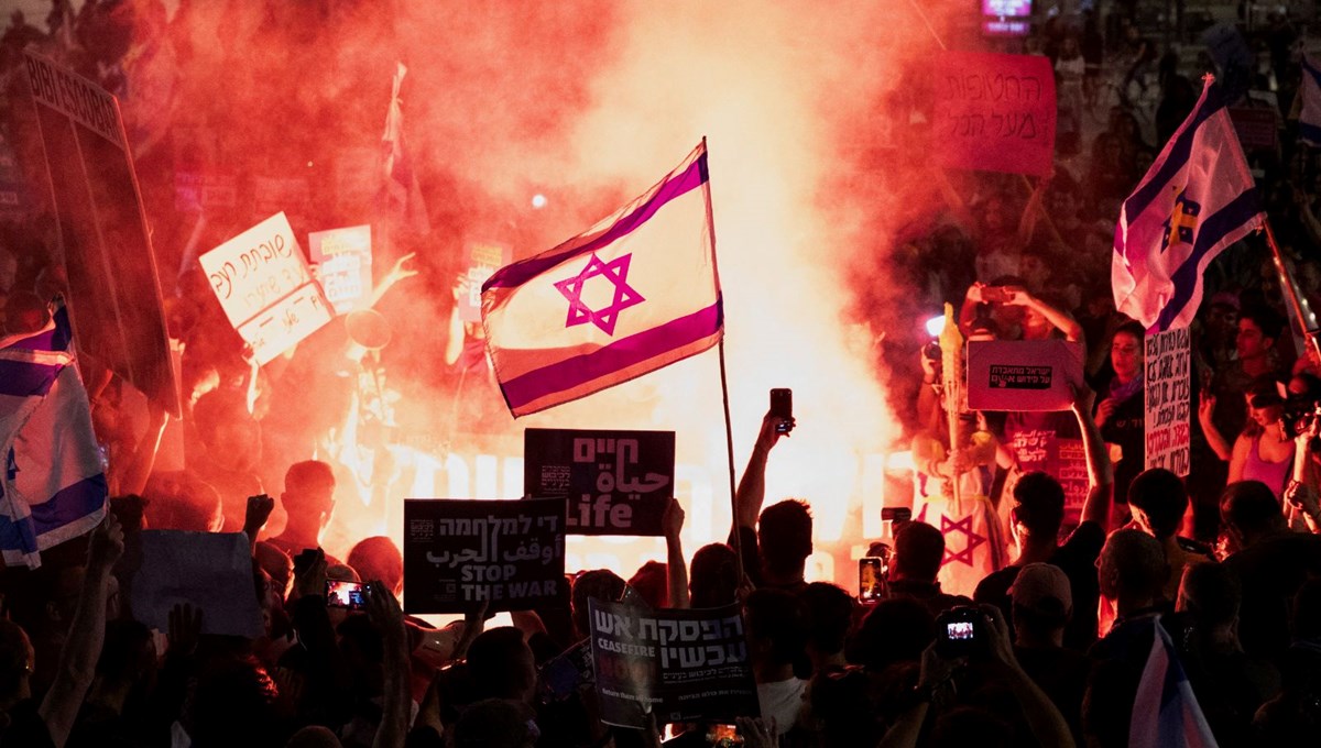 Netanyahu'ya ateşkes çağrısı: İsrail'de protestolar sürüyor Netanyahu'ya ateşkes çağrısı: İsrail'de protestolar sürüyor
