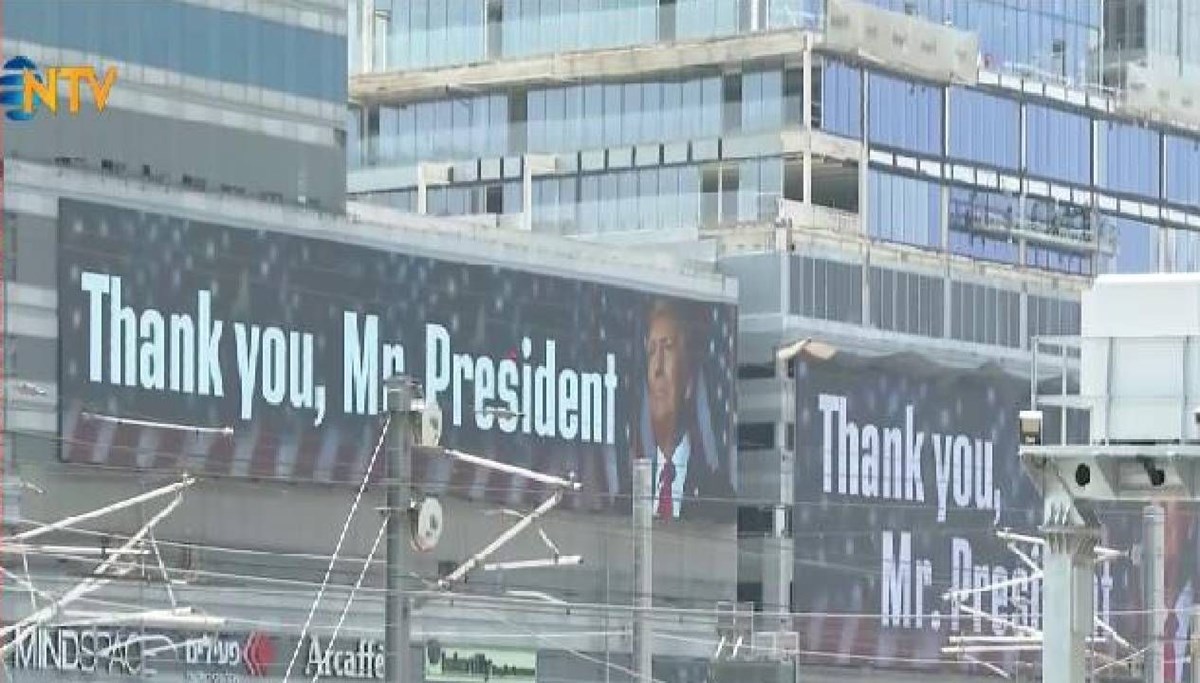 Tel Aviv'de Trump'a teşekkür