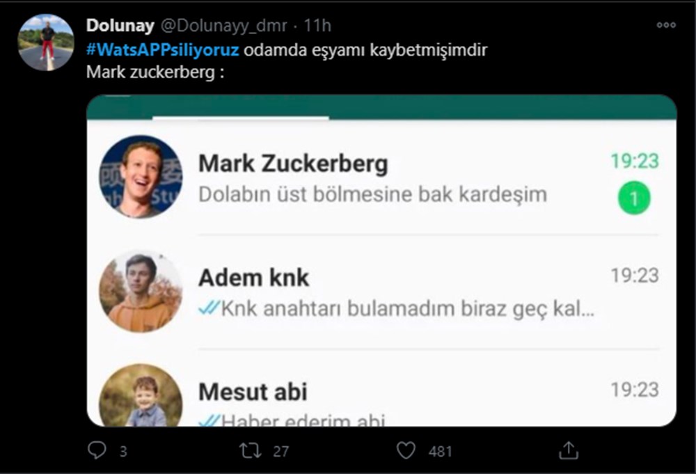 #WhatsAppSiliyoruz etiketine yapılan yorumlar güldürdü - 5
