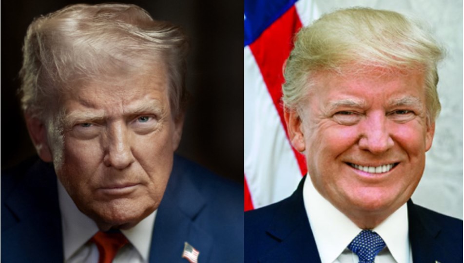 Trump'ın yeni resmi portresi: Sabıka fotoğrafından başkanlık imajına