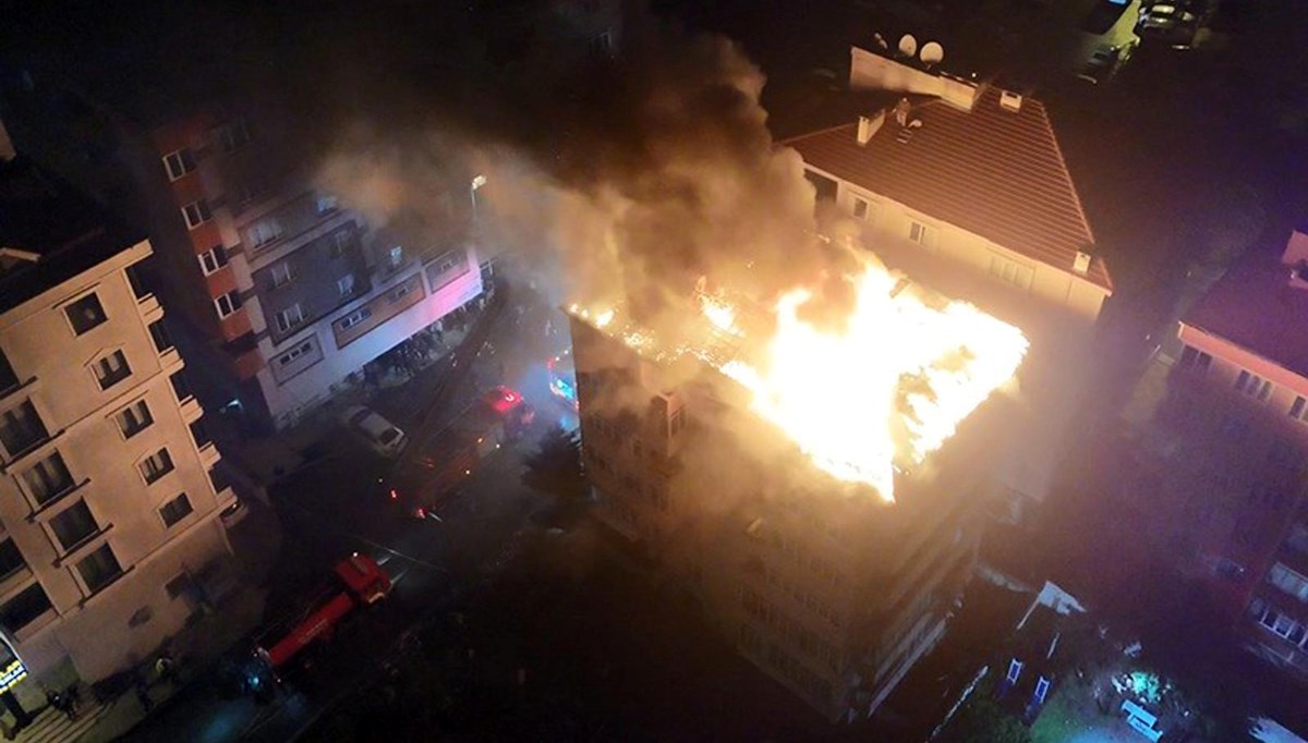 6 katlı binada yangın: 6 kişi dumandan etkilendi