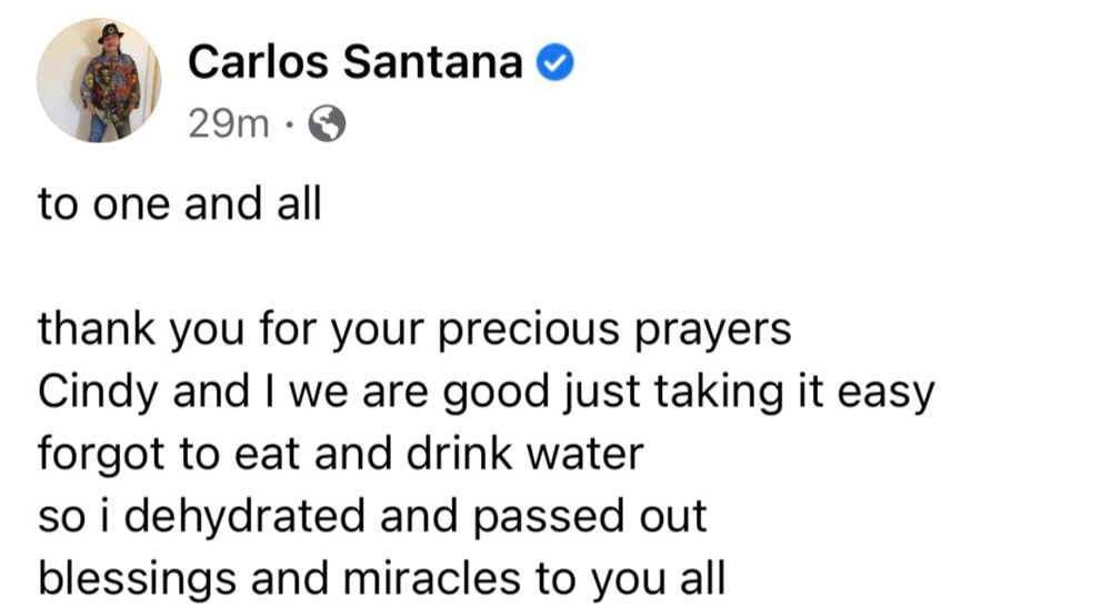 Efsane müzisyen Carlos Santana sahnede yere yığıldı - 5