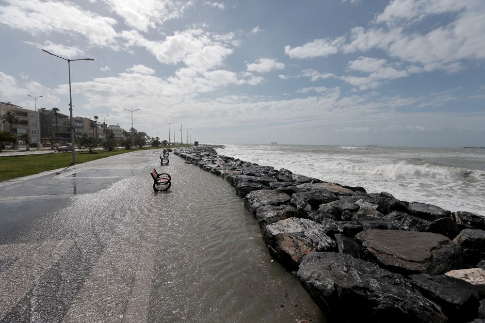 Deprem bölgesi İskenderun'da deniz bir kez daha taştı - 3