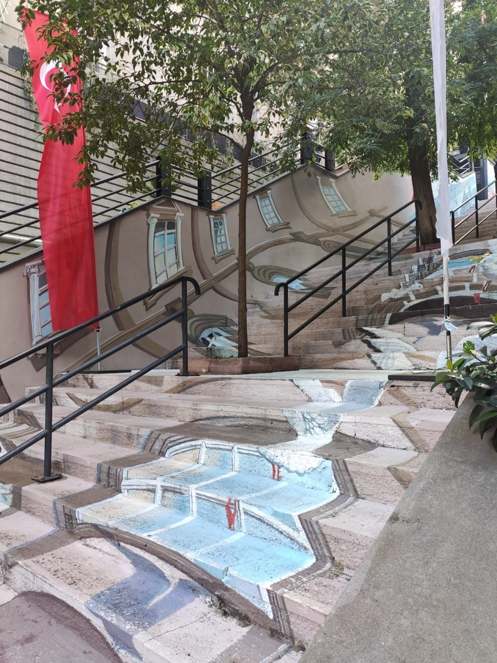 Galata Kulesi merdivenlere resmedildi - 4