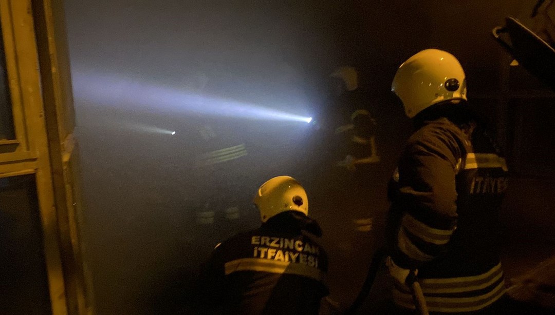 Erzincan'da işyerinde yangın