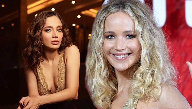 Damla Sönmez, Jennifer Lawrence'ın film galasında