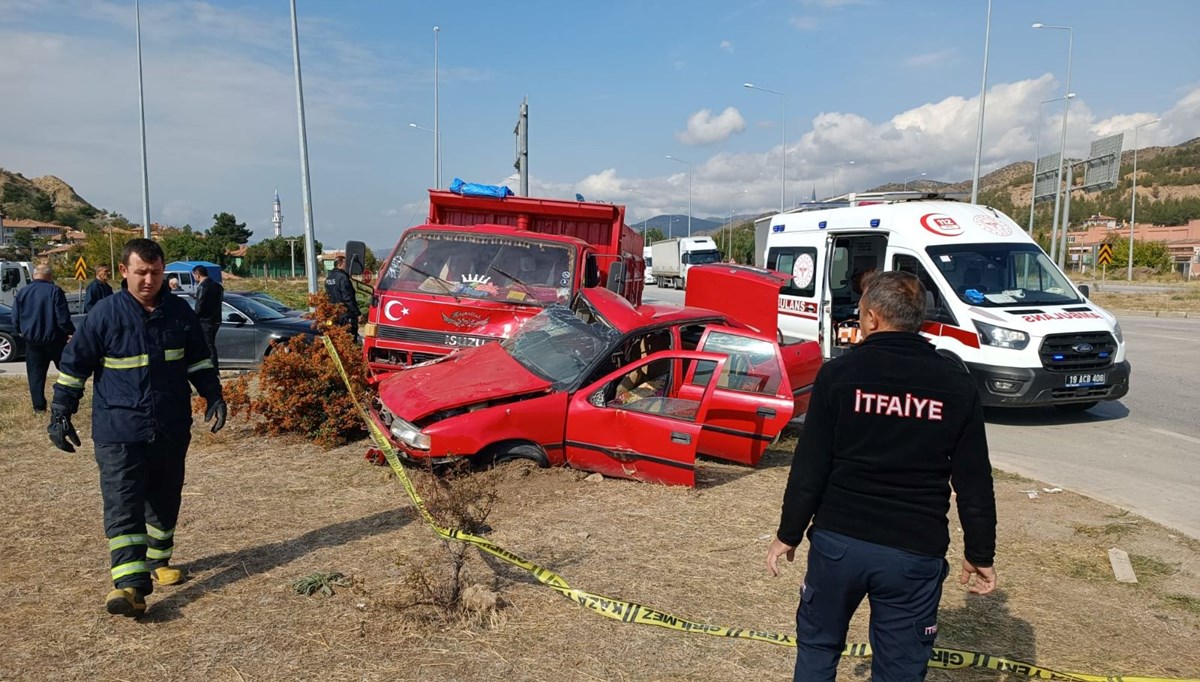 Çorum'da kaza: Otomobil sürücüsü öldü