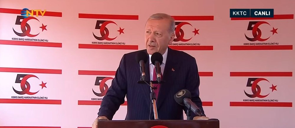 KKTC’de 50’nci yıl coşkusu | Cumhurbaşkanı Erdoğan törende konuşuyor: "Müzakereye ve çözüme hazırız" - 4