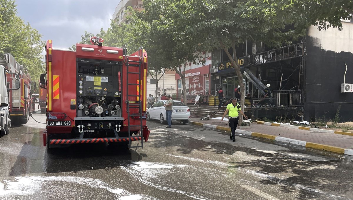 Atış poligonunda korkutan yangın