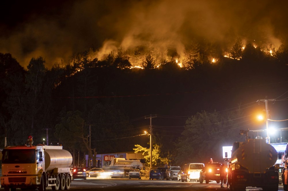 Marmaris'te orman yangını: Yanan alanlar havadan görüntülendi - 1